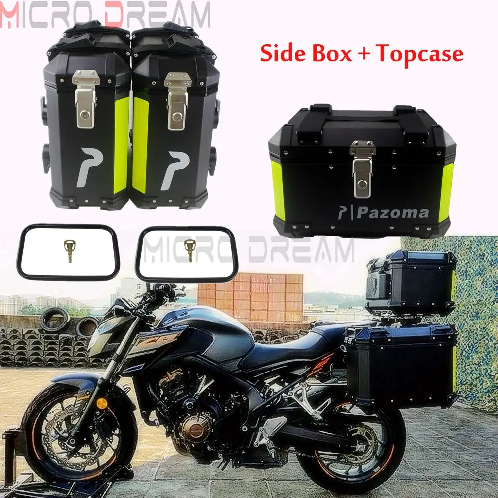 

Motorcycle Aluminum Touring ADV 36L Side Case Universal 45L Top Case Tail Cargo Pannier Box For BMW R1200GS Kawasaki Street Bike