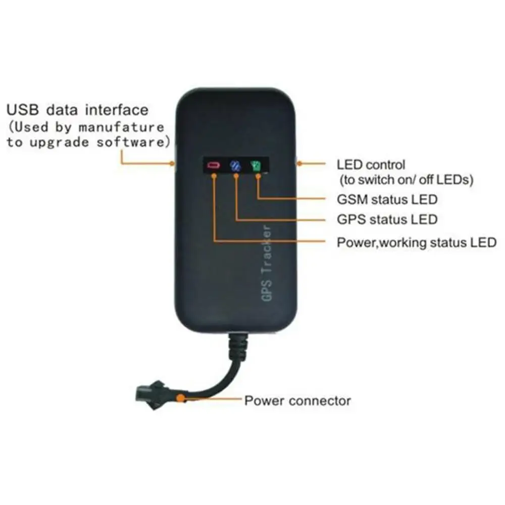 Новый спутниковый gps локатор Gt02A Электрический автомобильный трекер