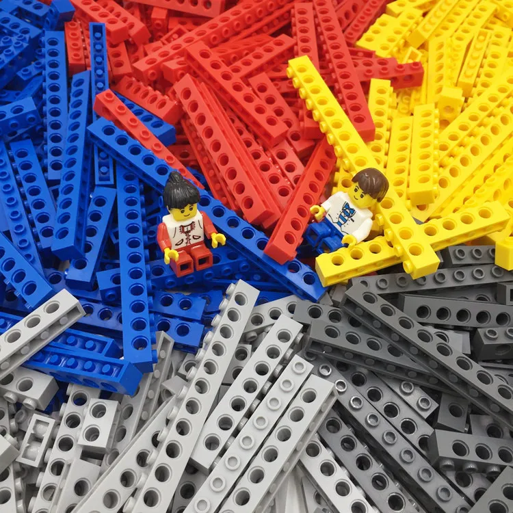

Compatible LegoINGlys Technic Building Blocks Parts Bulk Thick Bricks MOC 10 Size 5 Color Combination Studded Long Beam Toys LOT