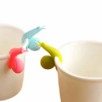 

Multicolor Silicone snail Cup Glasses Marker Silicone Label Christmas Party Dedicated Glass Cup Recognizer Tools