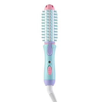 

Electric Hair Styler Curler Curling Irons Dryers Travel Hair Straightener Ceramic Ionic Hair Curler Hot Brush Eu Plug#Blue
