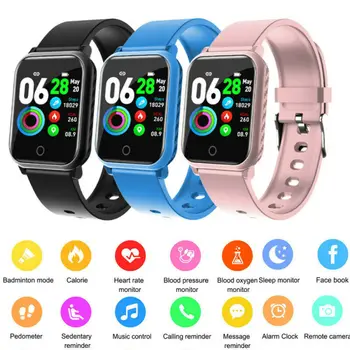 

Waterproof Smart Watch Fitness Tracker Heart Rate Blood Pressure Tempered Mirror