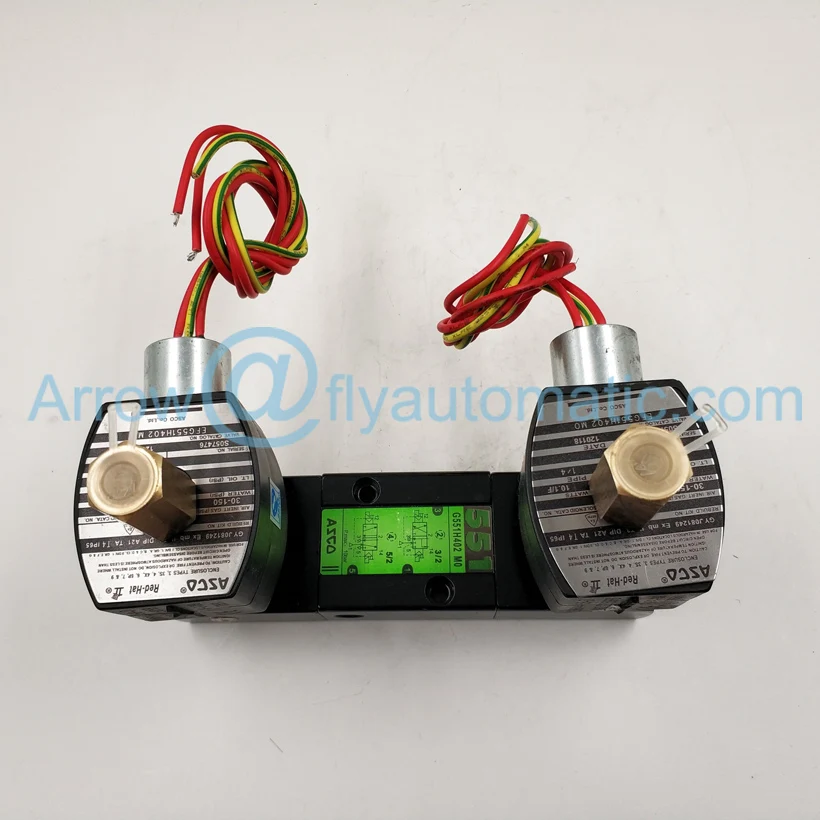 G551H402 EFG551H402 1/" Пилот управляемый тип катушки двойные катушки пневматического управления электромагнитный клапан