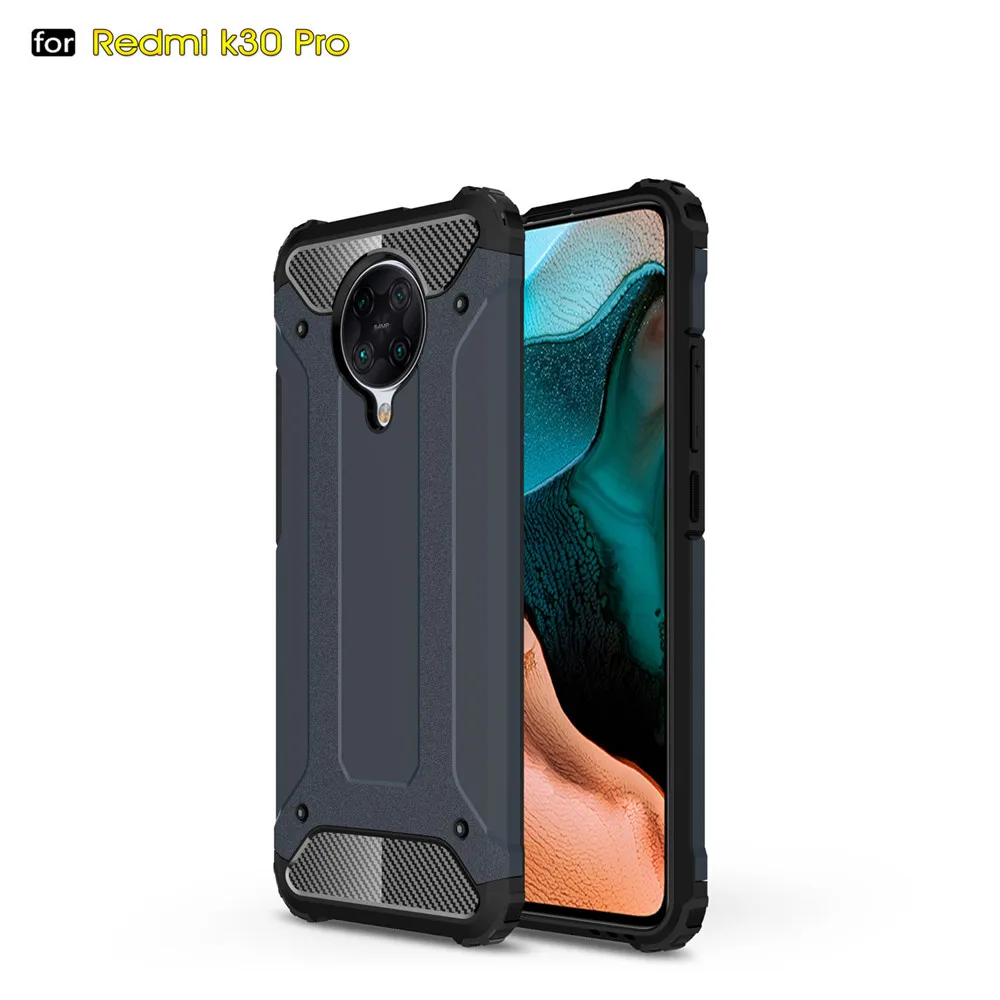 Модный мягкий ТПУ + жесткий чехол для телефона из поликарбоната Xiaomi Redmi K30Pro задняя