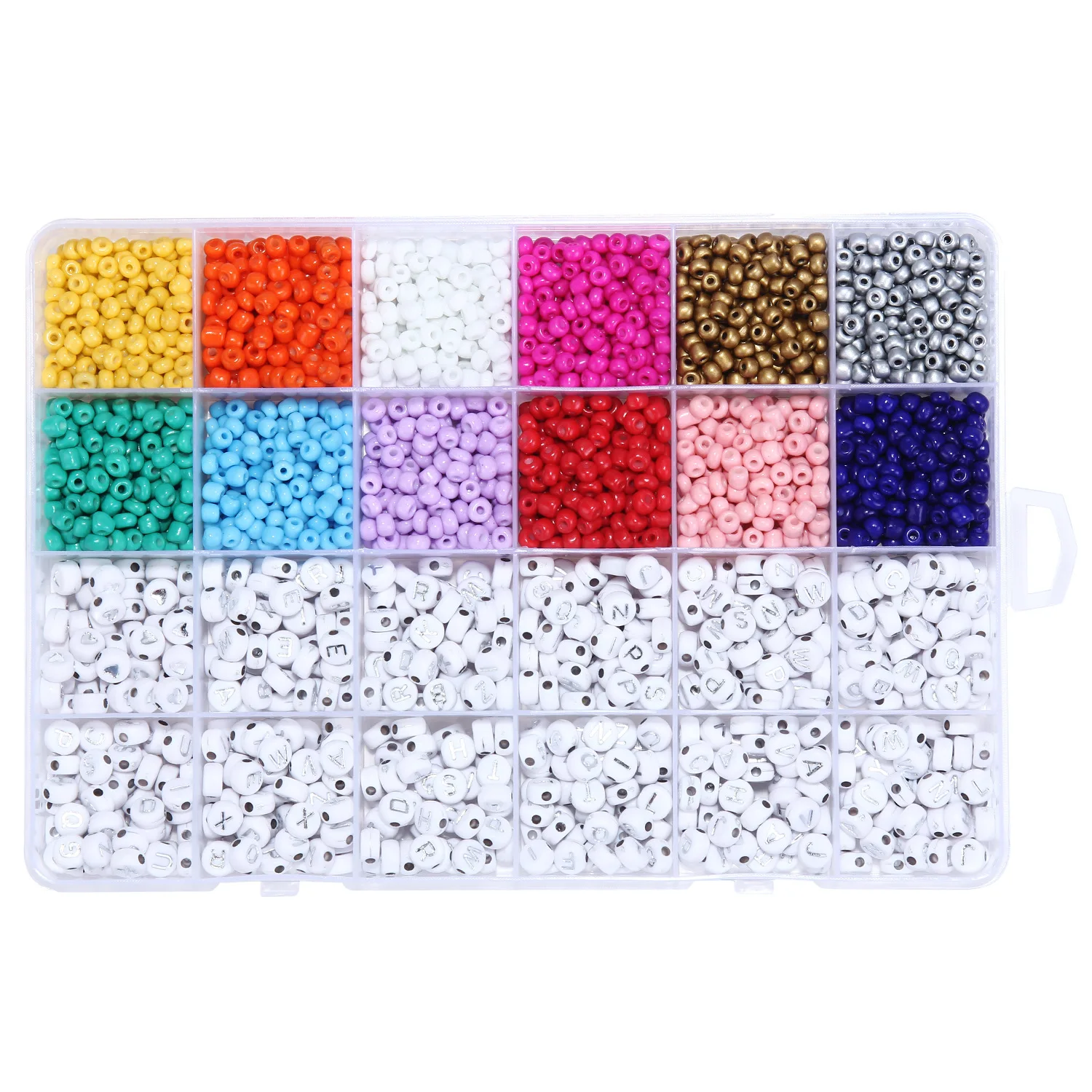 7200 PCS Clay Beads Kit for DIY Jewelry Making Letters Smile