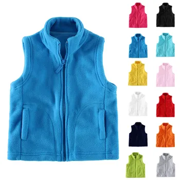 

Toddler Children Girls Boys Baby Winter Warm Colorful Coat Vest Zipper Thick Hoodie Outerwear kid clothes Cocuk Mont New arrival