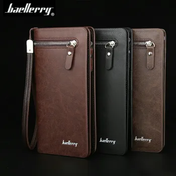 

Korean casual men's wallet long zipper multifunctional large capacity small clutch clutch bag