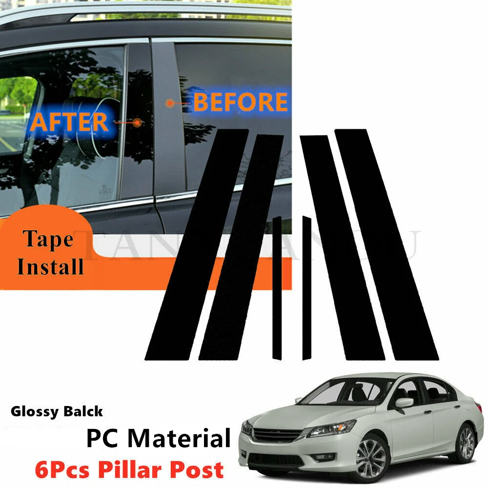 

6 шт./комплект, наклейки на дверь и окно Honda Accord Sedan 2013-2017