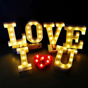 21CM LED Brief Nachtlampje 26 Engels Alfabet Nummer Batterij Lamp Romantische Bruiloft Decoratie Kerst Home Decor 21CM LED Brief Nachtlampje 26 Engels Alfabet Nummer Batterij Lamp Romantische Bruiloft Decoratie Kerst Home Decor