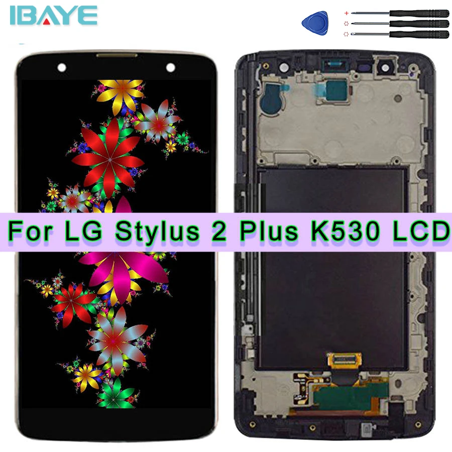 

5.7 "Original Display For LG Stylus 2 Plus K550 MS550 LCD Touch Screen with Frame K530 Screen LCD Assembly Complete Replacement