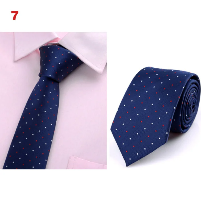 Men Classic 6cm Thin Neck Ties Printed Jacquard Woven Necktie Business Party Accessories-OPK