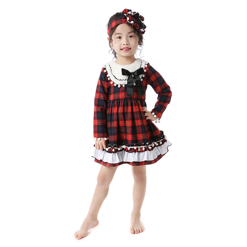 Kaiya Angel/Коллекция года, осеннее платье с длинными рукавами и цветочным рисунком для маленьких девочек Детская бордовая одежда с сеткой для работы платье с кисточками для девочек