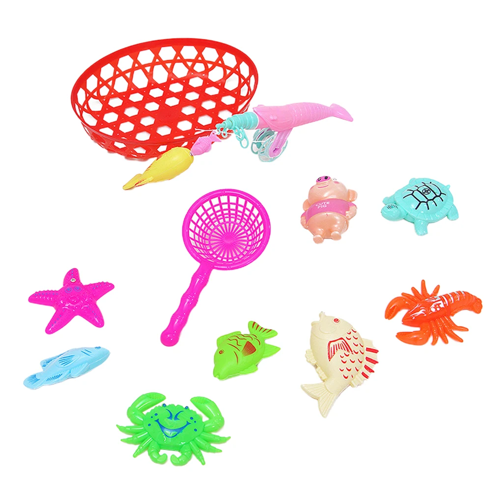  Fishing Game Kids Bath Water Pool Bathtub Floor Catching Fishes