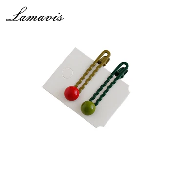 

2 Piece Set Korean Sweet Girl Candy Color Hair Clip Bangs Clip Simple Headdress Wild Side Clip Broken Hair Duck Bill Clip