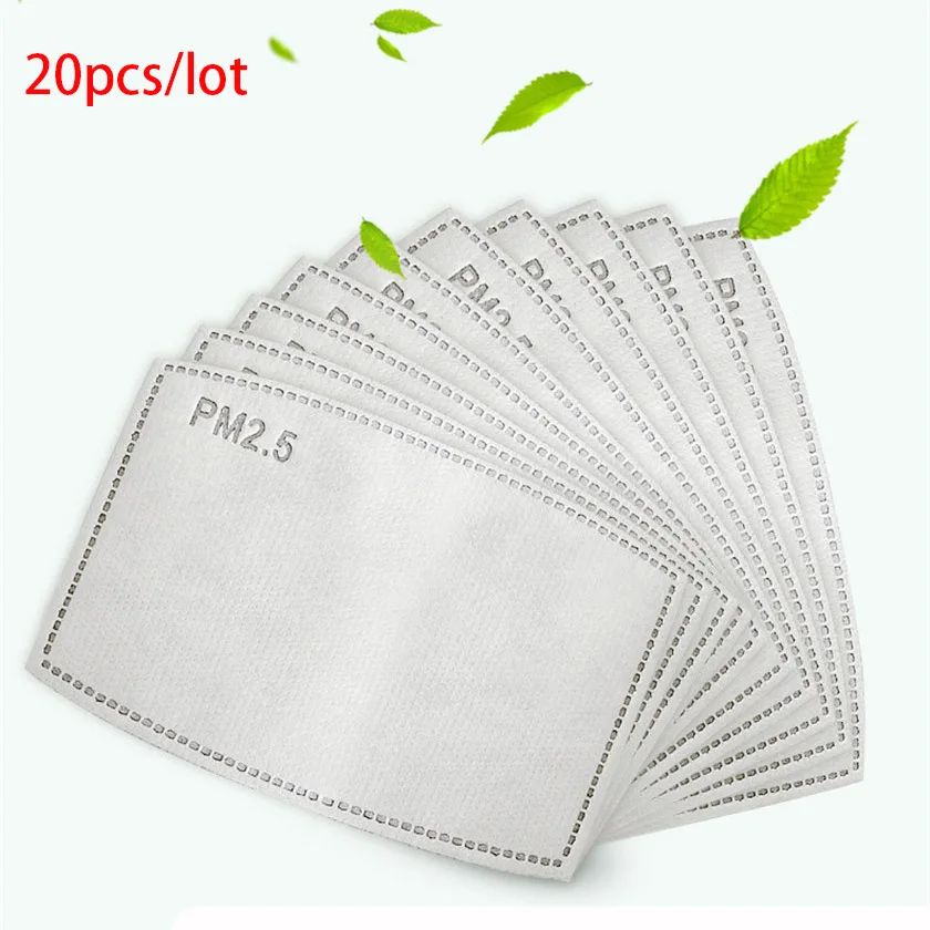 

20pcs/set Adult children mask Filter Paper PM2.5 Anti Haze anti dust mouth Mask Filter For all Mask