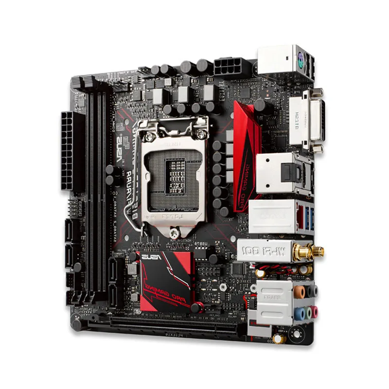 LGA 1151 마더보드 ASUS B150I 프로 게이밍, 와이파이, 아우라 인텔 B150 마더보드, DDR4 32GB, 6 세대 코어 i7i5i3 CPU M.2 USB3.0 HDMI용