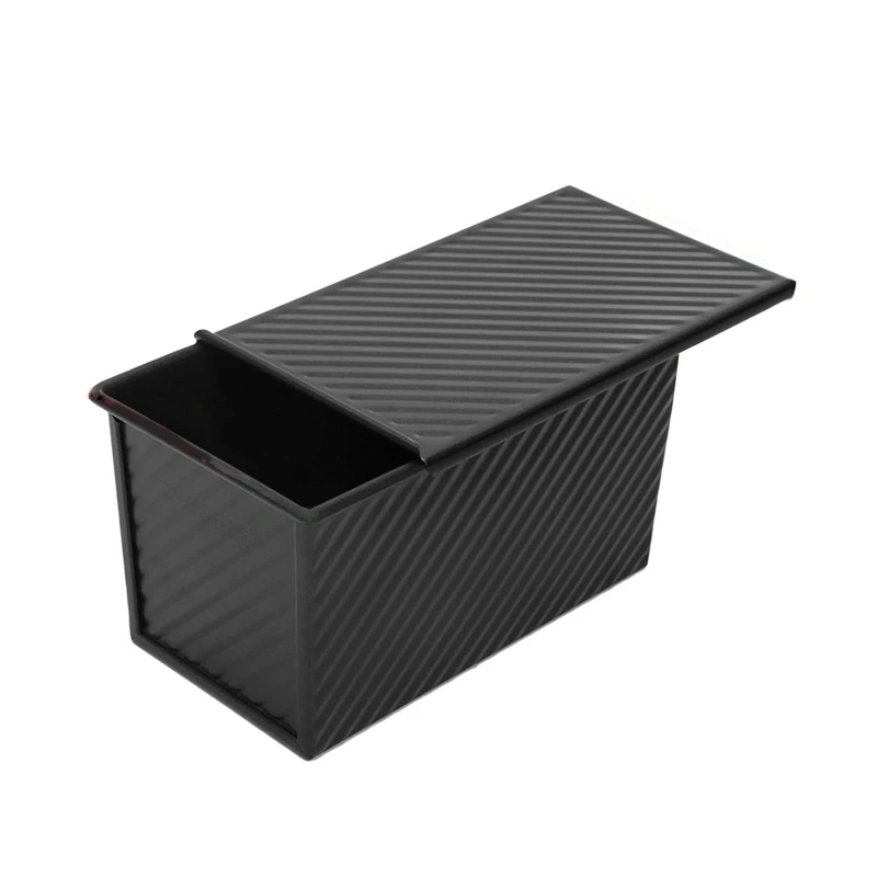 

Pan with Lid Non-Stick Bread Baking Tray,Loaf Pan 2 Pcs, Non-Stick Bread Pan Carbon Steel Toast Pan with Cover for Baking Bread-