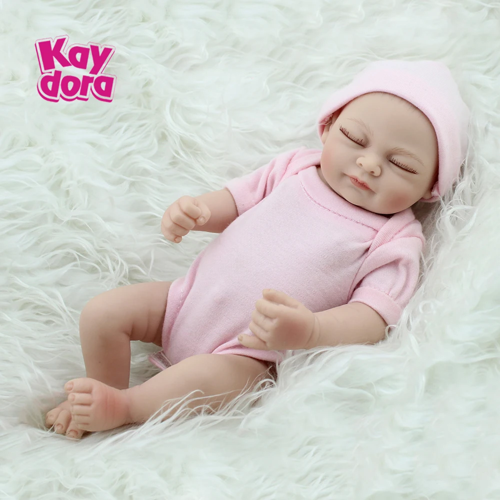 Детские мини силиконовые куклы Reborn 28 см Alive Bebe повседневные сопровождающие