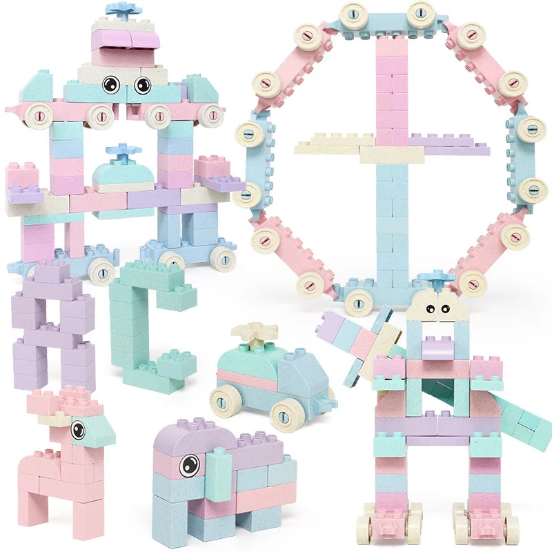 

Children Large Particles Building Blocks Macarons Wheat Rod Building Blocks Educational Early Childhood Fight Inserted Boys And