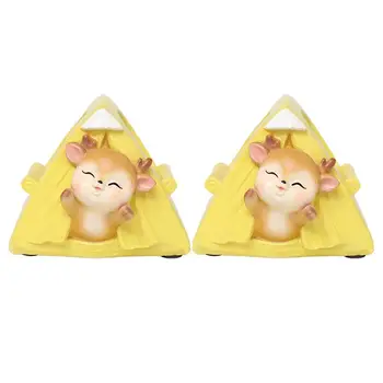 

2pcs Flowerpot Fashion Cartoon Camping Animal Flowerpot Resin Flowerpot Adornment Succulent Flower Pot Artistic Flower Pot