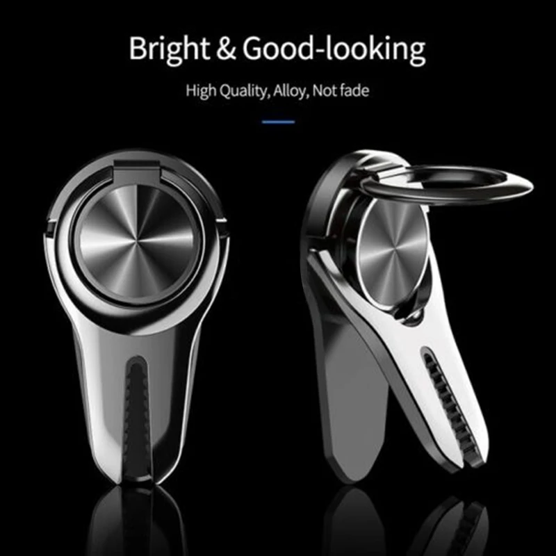 

Multipurpose Mobile Phone Bracket Rotating Ring Holder Car Vent Clip Phone Mount OE88