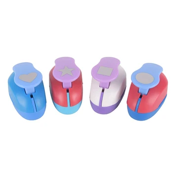 

Scrapbook Paper Punches Hole Punch 1 Inch - Shape Punches for Kids Paper Crafts, Card Making, Scrapbooking - 4 Shapes Including