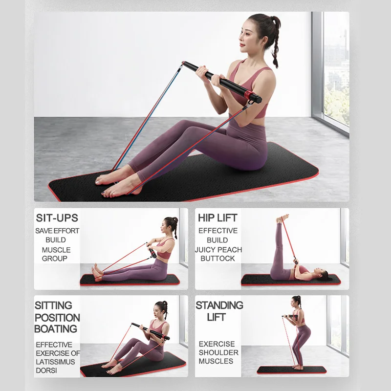 Yoga Set Health Fitness Home Yoga Mat with Rally Stretch Strap Yoga Ball  Pedal Ttension Rope Band Yoga Strap Resistance Bands - AliExpress