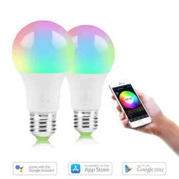

Smart WIFI Bulb Dimmable Light LED Bulb Wake-Up Lights Cellphone ControlSmart Bulb Compatible with Alexa and Google Assistant