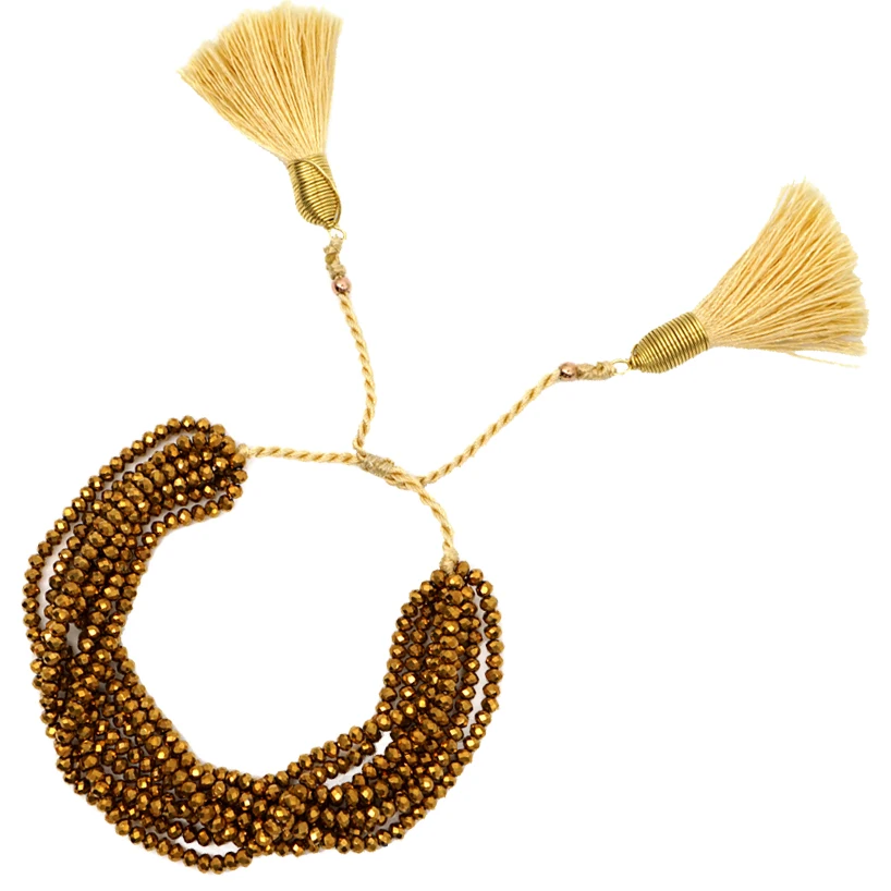 Go2boho золотой браслет для мужчин Pulsera Mujer Moda эмаль плитка любовь браслеты с буквами для женщин Кристалл в виде ракушки ювелирные изделия кисточкой Handmad - Окраска металла: C-B190001G