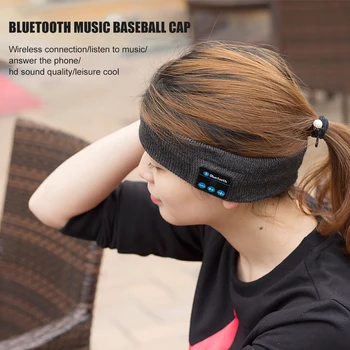 

Smart Wireless Bluetooth Headphone Speaker Stereo Scarf Headset With Mic For Sleep Yoga Headband Hat Soft Warm Sports Smart Cap
