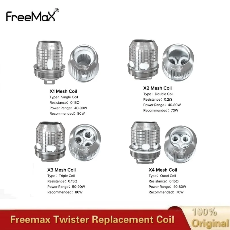 Оригинальный сменный атомайзер Freemax Twister катушка TX1 TX2 NX2 TNX2 S316L для вейпа Fireluke