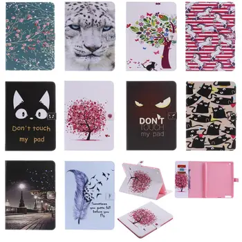 

For Coque iPad 2 Case iPad 3 Case iPad 4 Case Cute Cat PU Leather Folio Flip Stand Case Cover for iPad 2 3 4 with Card Slot #S