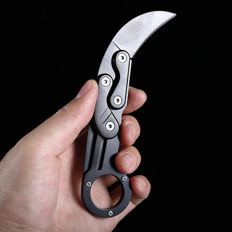 Открытый CS Morphing механический складной нож Karambit CS GO коготь лапа выживания кольцо Ножи карманные тактические инструменты мини EDC инструмент