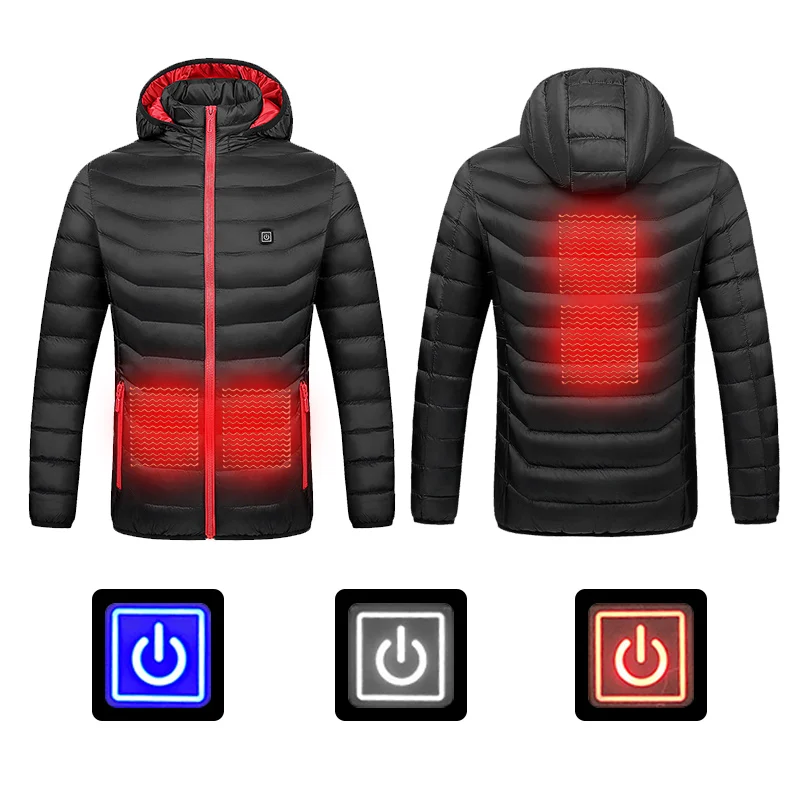 

Women Intelligent Heated Jackets Winter Outdoor Hooded Waterproof Jackets Thermal Warm USB Heating Hiking Clothing