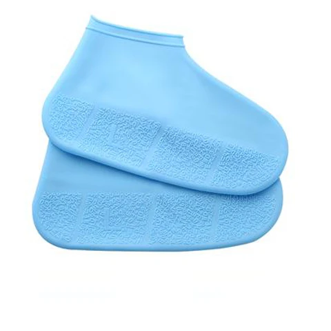 1 пара многоразовые силиконовые Бахилы для обуви S/M/L водонепроницаемое покрытие на обувь от дождя Открытый Кемпинг противоскользящие резиновые непромокаемые сапоги - Цвет: Синий