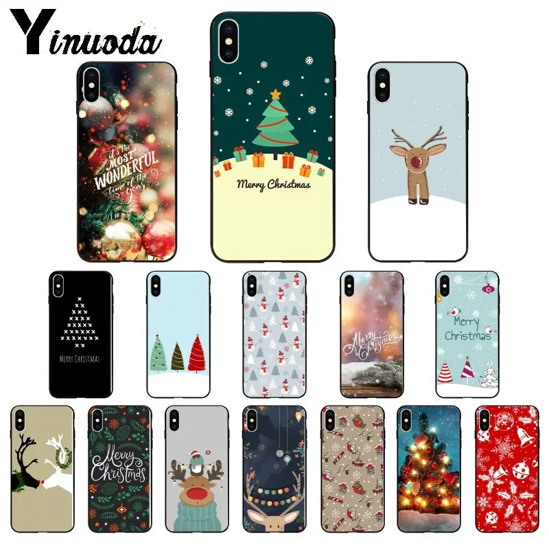 Yinuoda Счастливого Рождества северный олень ТПУ мягкий чехол для телефона Apple iPhone 8 7