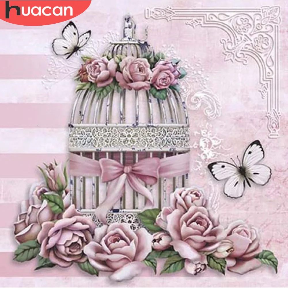 HUACAN 5D Diamond Painting Cross Stitch Flower New Arrival Embroidery Mosaic Full Square Decoration Home | Дом и сад