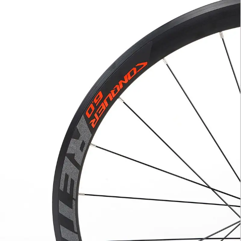 Road Aluminum Wheelset 4 Sealed Bearings 700C Road Alloy Wheel RS2.0 40mm Bike Rim Colorful Decal standard bicycle velo rouler