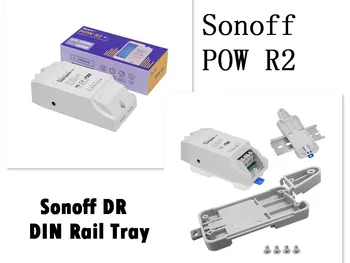 

SONOFF POW R216A 3500W Wifi Switch Controller Real Time Power and Sonoff DR - Sonoff DIN Rail Tray For Smart Home Automation