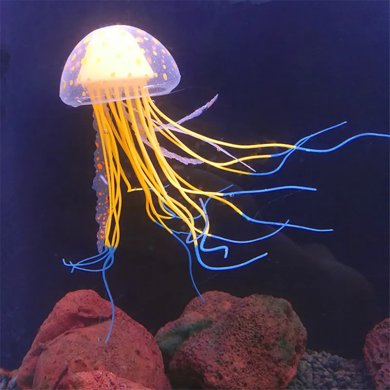 Высококачественная светящаяся Луна искусственная Медуза Подводное живое растение светящийся орнамент водный пейзаж