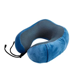 

Memory Foam Travel Pillows With Therapy Cloth Neck Pillow Supporter Headrest Comfortable & Breathable Cover Machine Washable