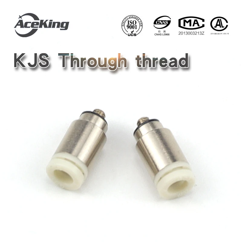 

10 pcs AceKing white mini air tube joint kjs4-m3/3-m5/6-m6/4-01 /6-01/ 3-m5 threaded copper quick insert joint
