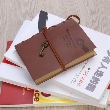 

Foxnovo Notebook Paper Vintage with PU Cover for Travel Journal Diary Sketchbook Red (Coffee)