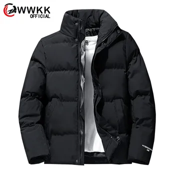 

WWKK Autumn Mens Jackets Standing Collar Coat Fashion Casual Loose Zipper Male Comfortable Jacket Windbreaker Men Brand Clothing