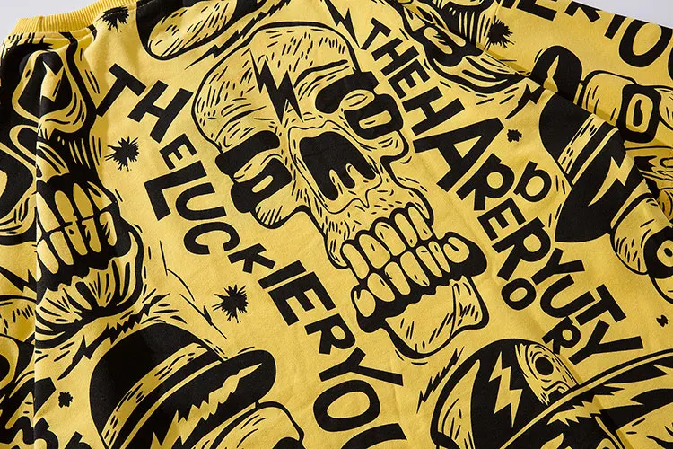 Skull Graffiti Print Tshirts 9