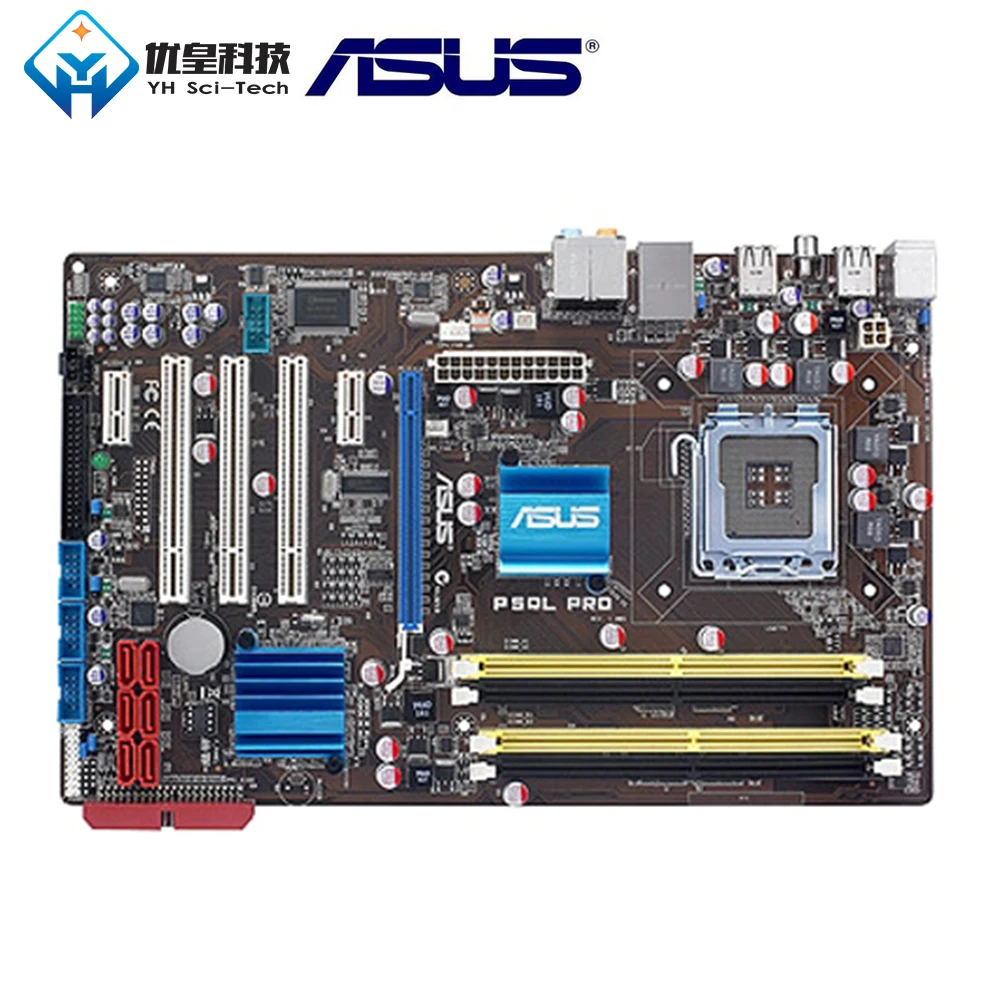 Beste Asus P5QL Pro Intel P43 Originele Gebruikt Desktop Moederbord Socket Lga 775 Core 2 Extreme Core 2 Quad DDR2 atx