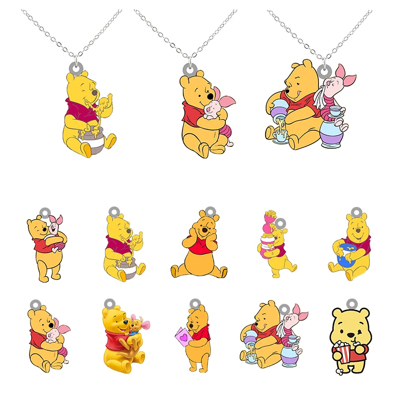 Disney Winnie The Pooh Necklace A Variety Of Styles Cute Resin Cartoon Animation Pendants Suitable For Girls Party Jewelry | Украшения и