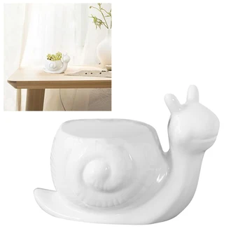

1PCS Multi-meat Ceramic Pot Creative Potted Desktop Fleshy Flower Animal Snail Shape Plants Ornament Craft Pot without Flesh A30