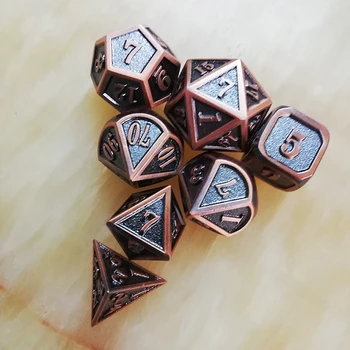 

rpg dice dungeons and dragons table games sales promotion polyhedral metal dices Zinc alloy Numerical combination dice