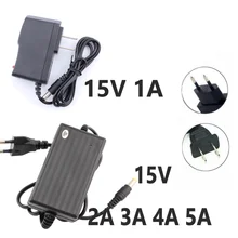 AC DC 15 V Питание адаптер 15В 1A 2A 3A 4A 5A 15 V Универсальный Мощность адаптер питания AC/DC адаптер ЕС США штекер 220 до 15В